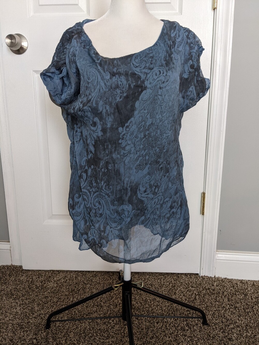 Carla Conti Silk Double Layer Blouse XS
